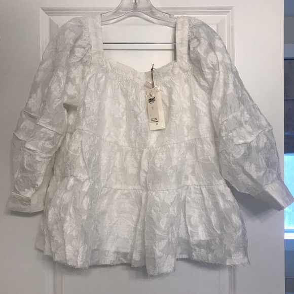 Anthropologie moon river white top - Picture 7 of 7